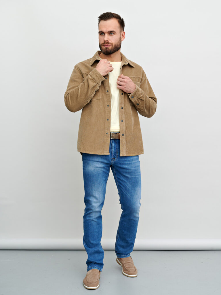 рубашка мужская бежевая 2