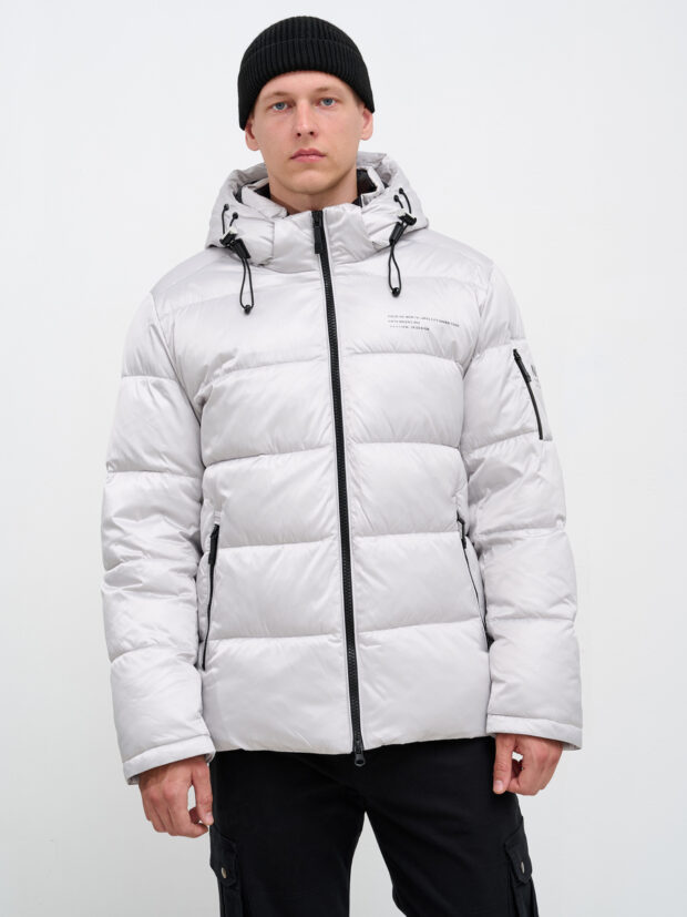 city savani ccs 88518 039 Светло серый Куртка мужская утепленная