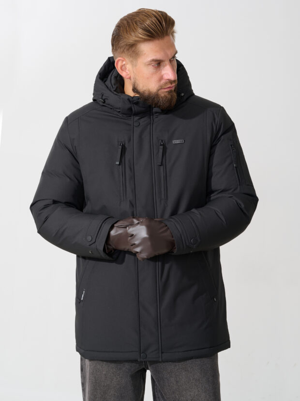city savani ccs 85192 001 Черный Куртка мужская утепленная